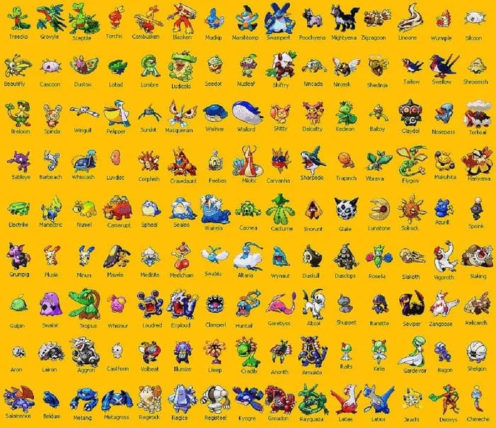 STL - 03 generacion pokemon 252-386 render 3