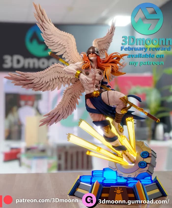 STL - 3dmoonn angemon render 2