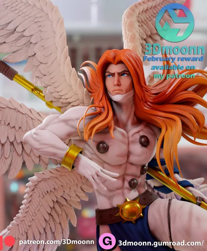 STL - 3dmoonn angemon render 3