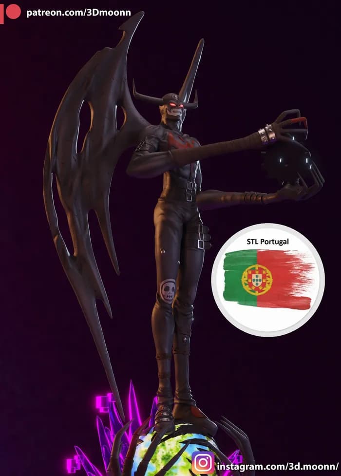 STL - 3dmoonn devimon from digimon adventure render 2