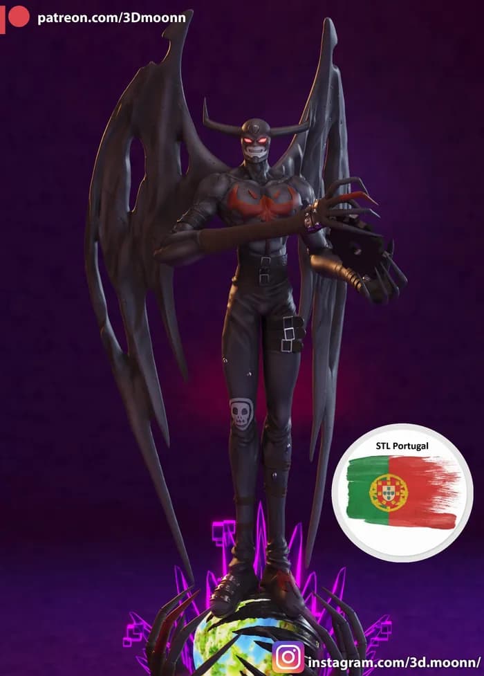 STL - 3dmoonn devimon from digimon adventure render 3