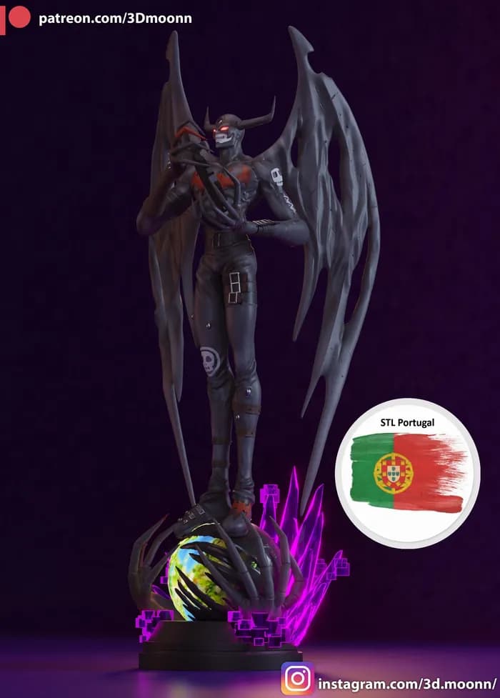 STL - 3dmoonn devimon from digimon adventure render 4