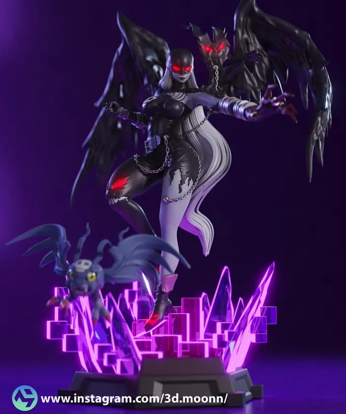STL - 3dmoonn lady devimon render 2