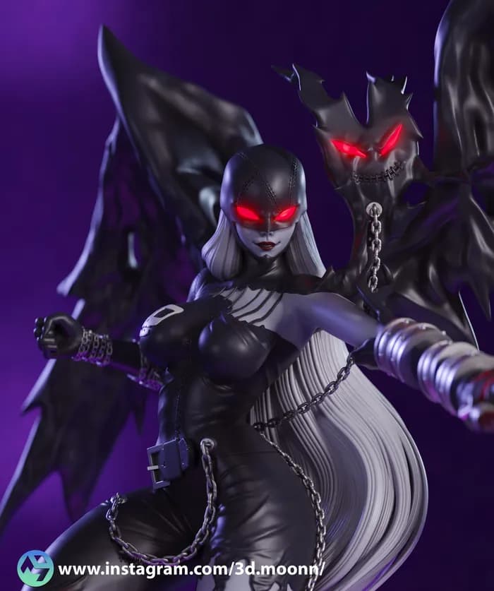 STL - 3dmoonn lady devimon render 4