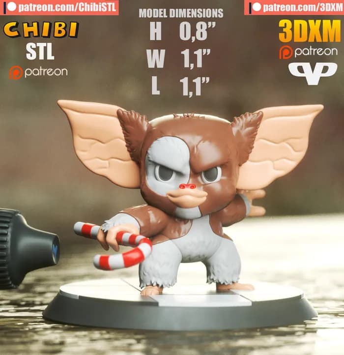 STL - 3dxm gizmo chibi
