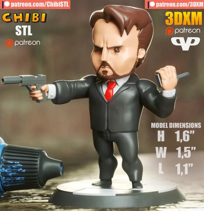 STL - 3dxm hans gruber chibi