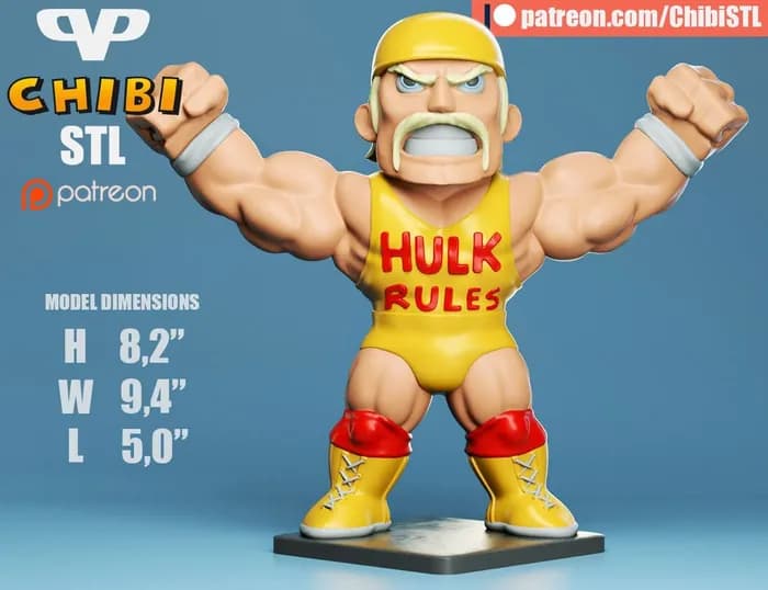 STL - 3dxm hulk hogan chibi