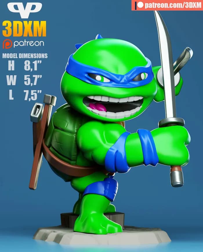 STL - 3dxm leonardo chibi