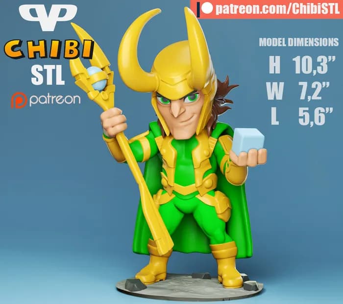 STL - 3dxm loki chibi