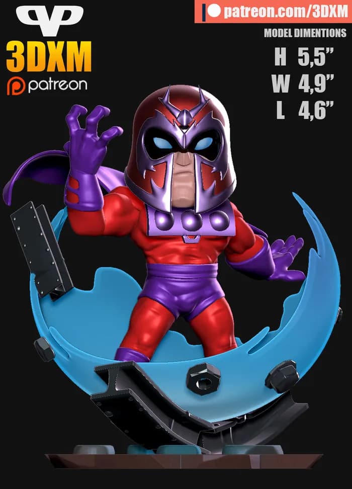 STL - 3dxm magneto chibi