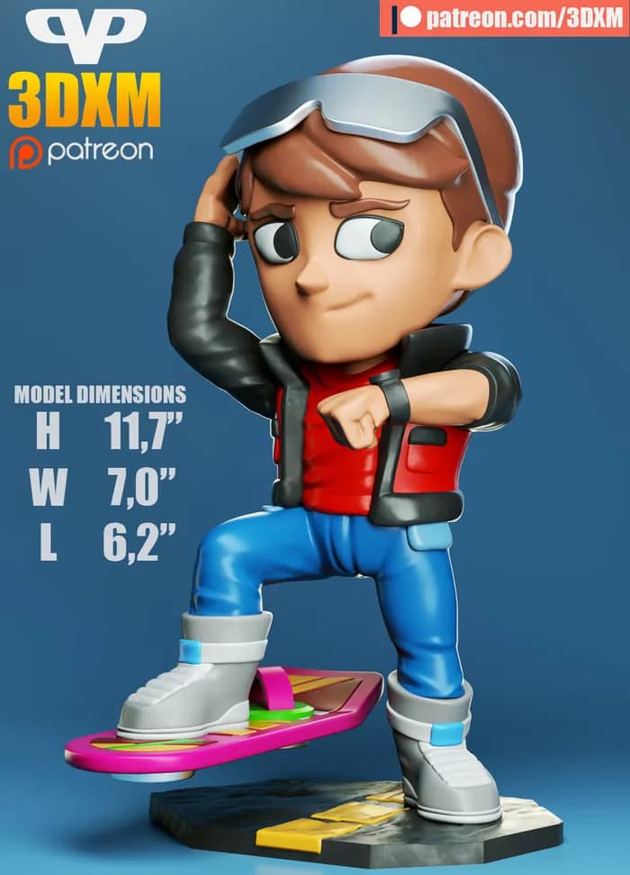 STL - 3dxm marty mcfly chibi