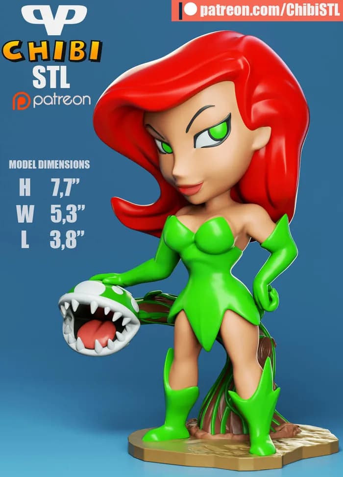 STL - 3dxm poison ivy chibi