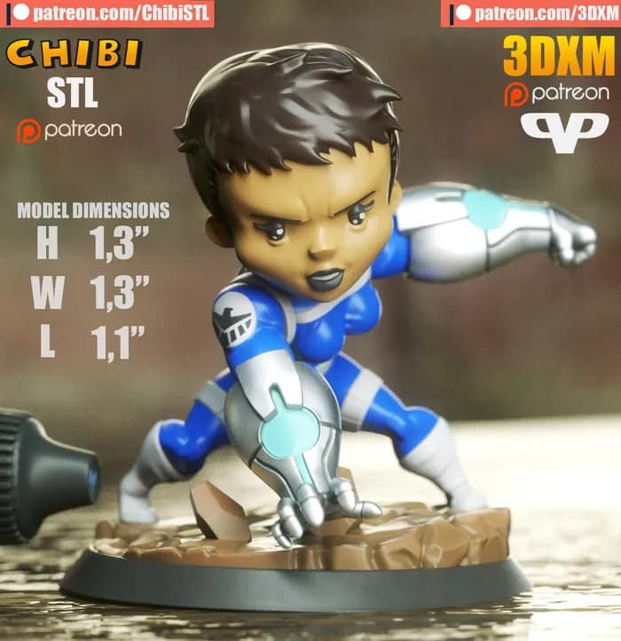 STL - 3dxm quake chibi