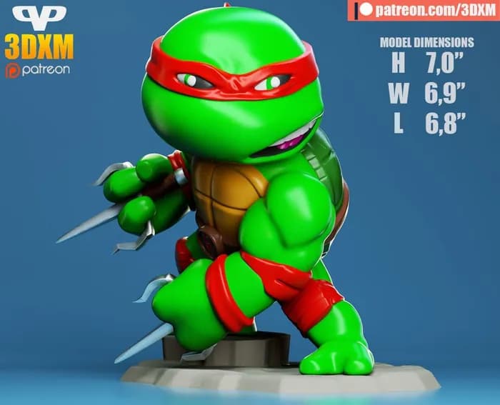 STL - 3dxm raphael chibi