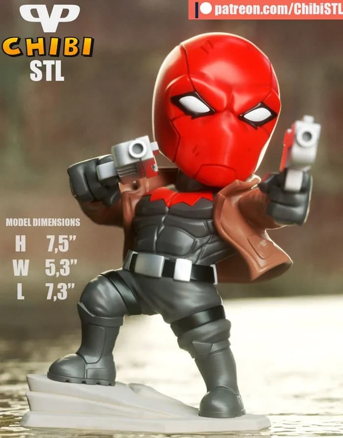 STL - 3dxm red hood chibi