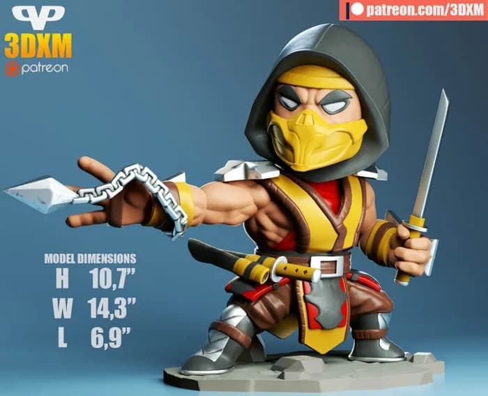 STL - 3dxm scorpion chibi
