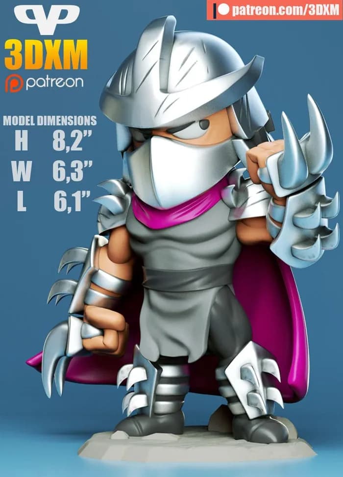 STL - 3dxm shredder chibi