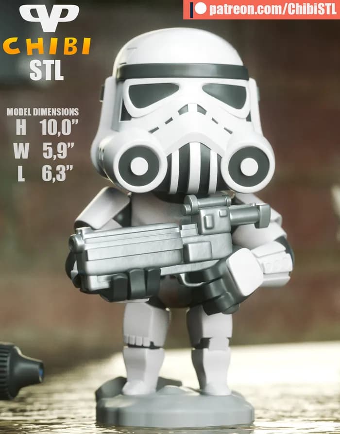 STL - 3dxm stormtrooper chibi