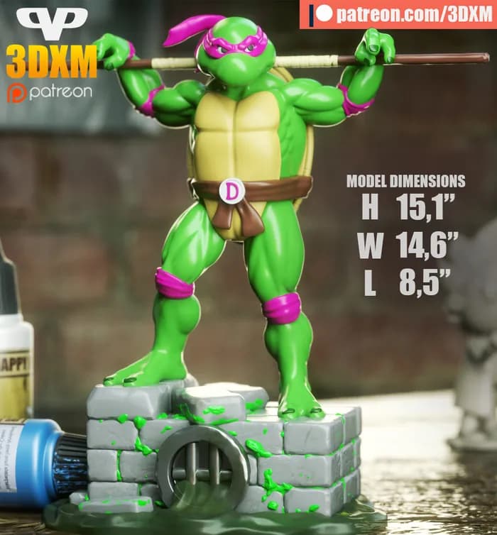 STL - 3dxm tmnt donatello