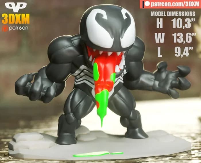STL - 3dxm venom chibi