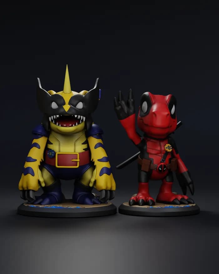 STL - agupool y gaburine digimon xmen