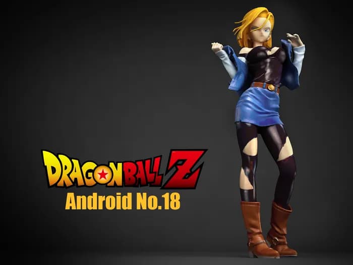 STL - android 18 hq render 3