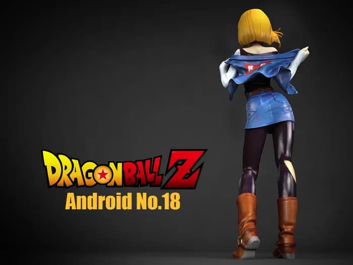 STL - android 18 hq render 4