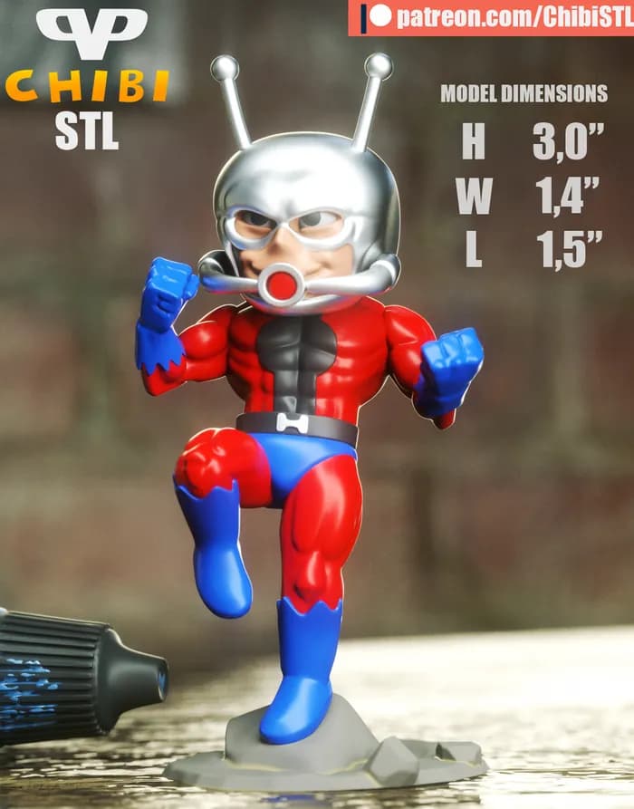 STL - ant man chibi