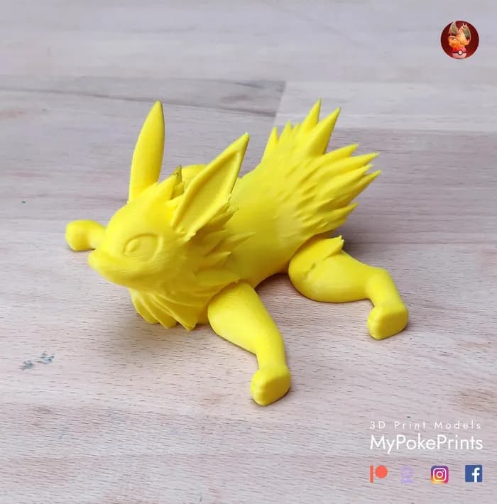 STL - articulated jolteon poke