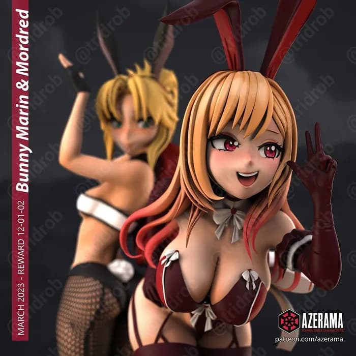 STL - azerama bunny marin & mordred