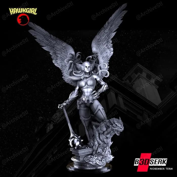STL - b3dserk hawkgirl sculpture