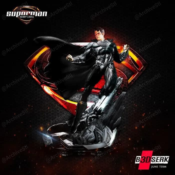 STL - b3dserk superman sculpture