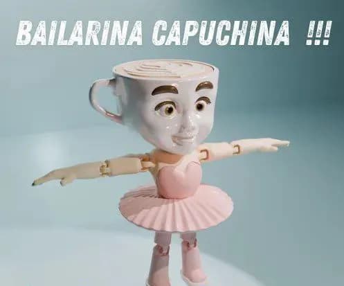 STL - bailarina capuchina flexi multicolor