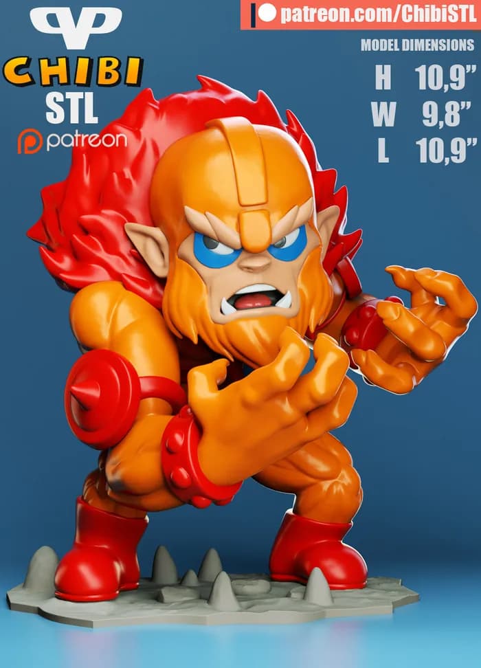 STL - beast man chibi