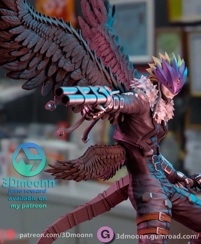 STL - beelzemon digimon tamers 3dmoonn render 5