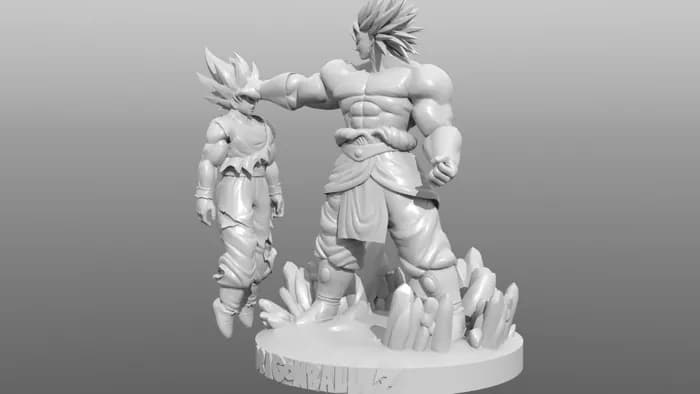 STL - broly vs goku cgtrader render 4