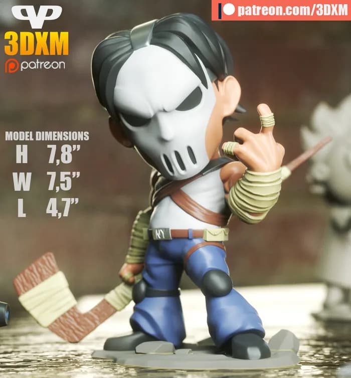 STL - casey jones chibi