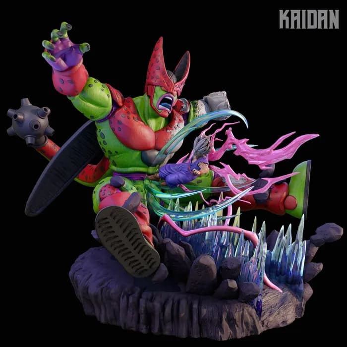 STL - cell max vs gohan beast render 2