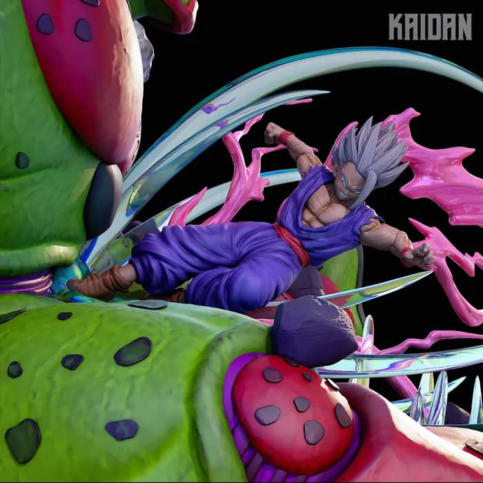 STL - cell max vs gohan beast render 4