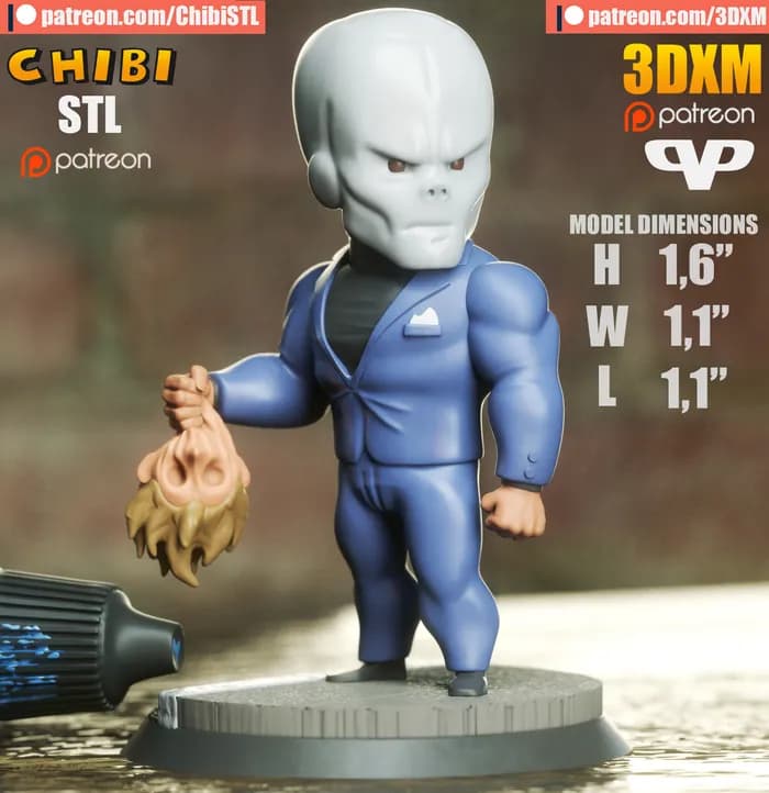 STL - chameleon chibi