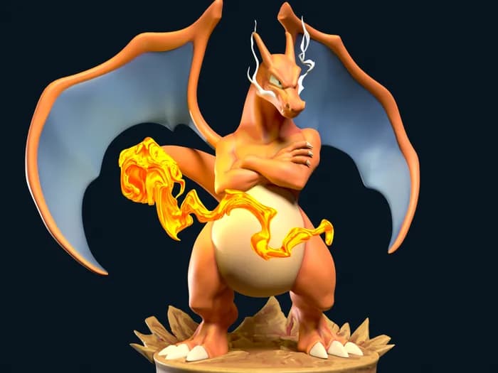 STL - charizard pokemon humanoid