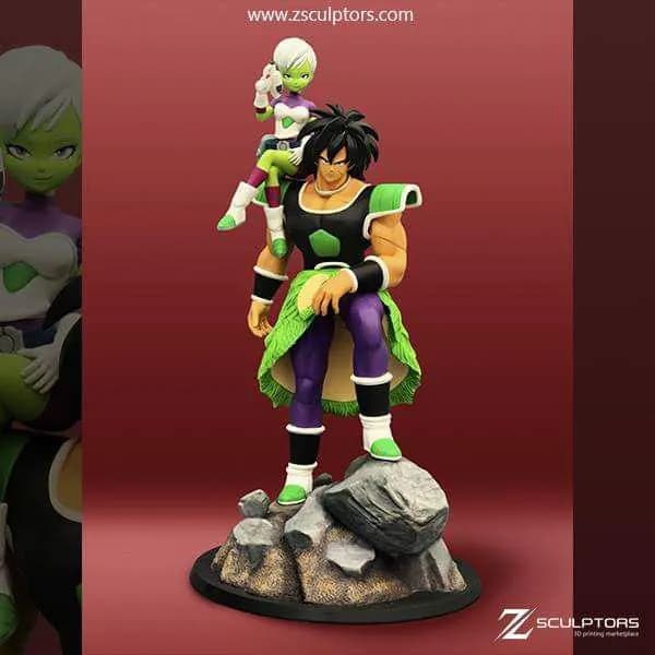 STL - chirai y broly stl render 2