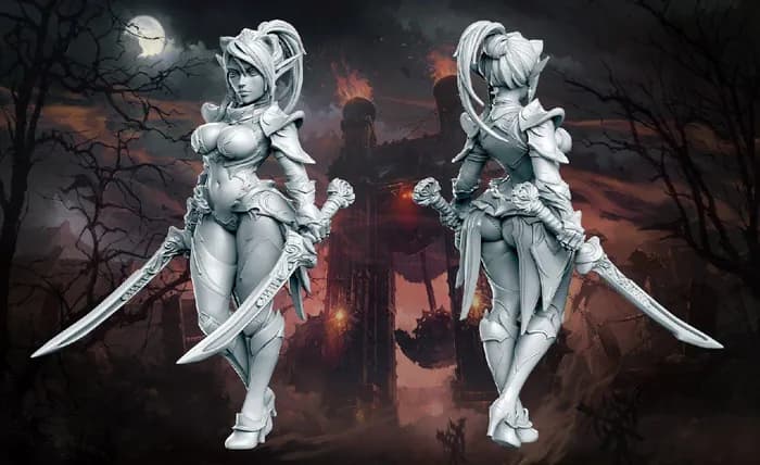 STL - dark elf mariya 32mml