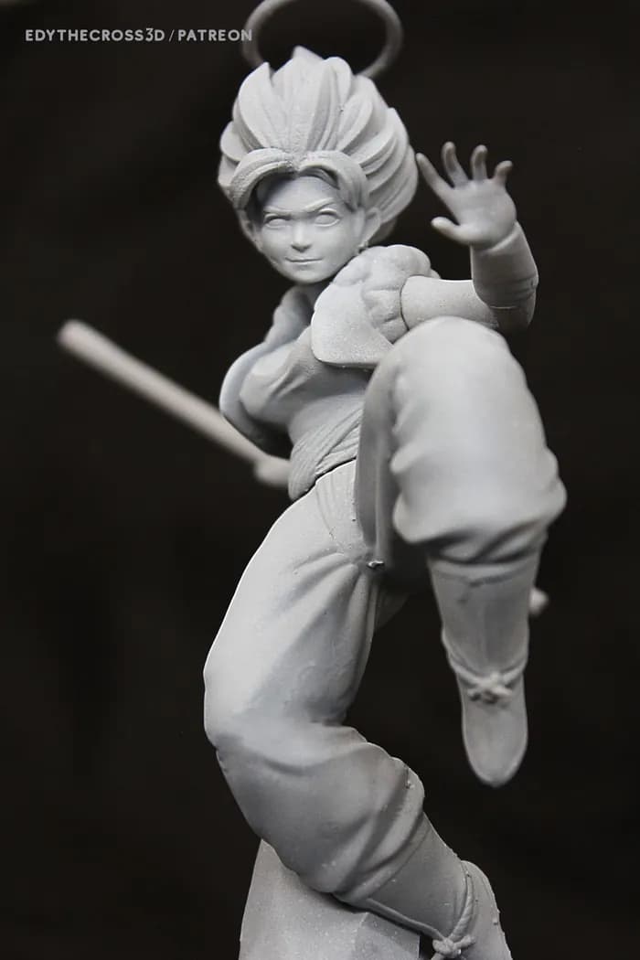 STL - dbz gogeta girl previousmodel render 2