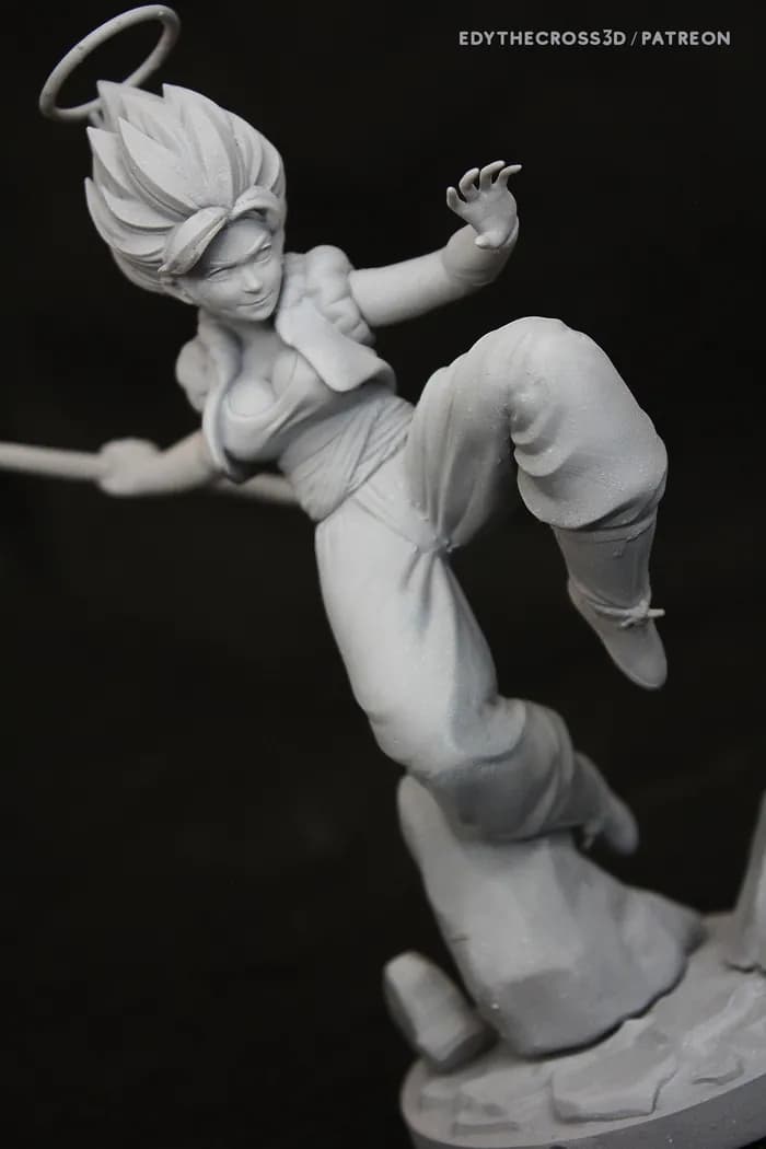 STL - dbz gogeta girl previousmodel render 3