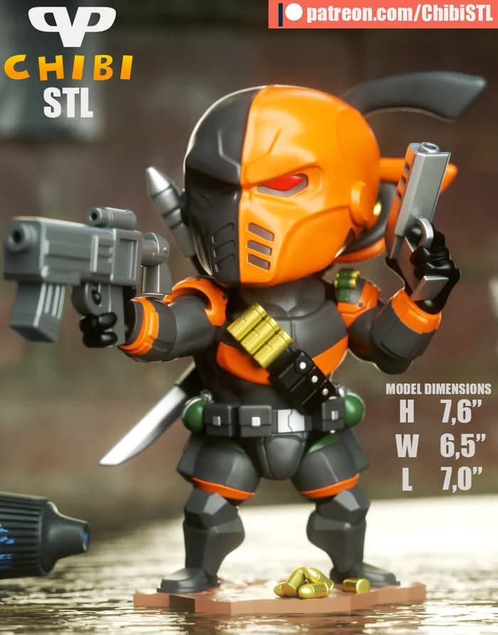 STL - deathstroke chibi