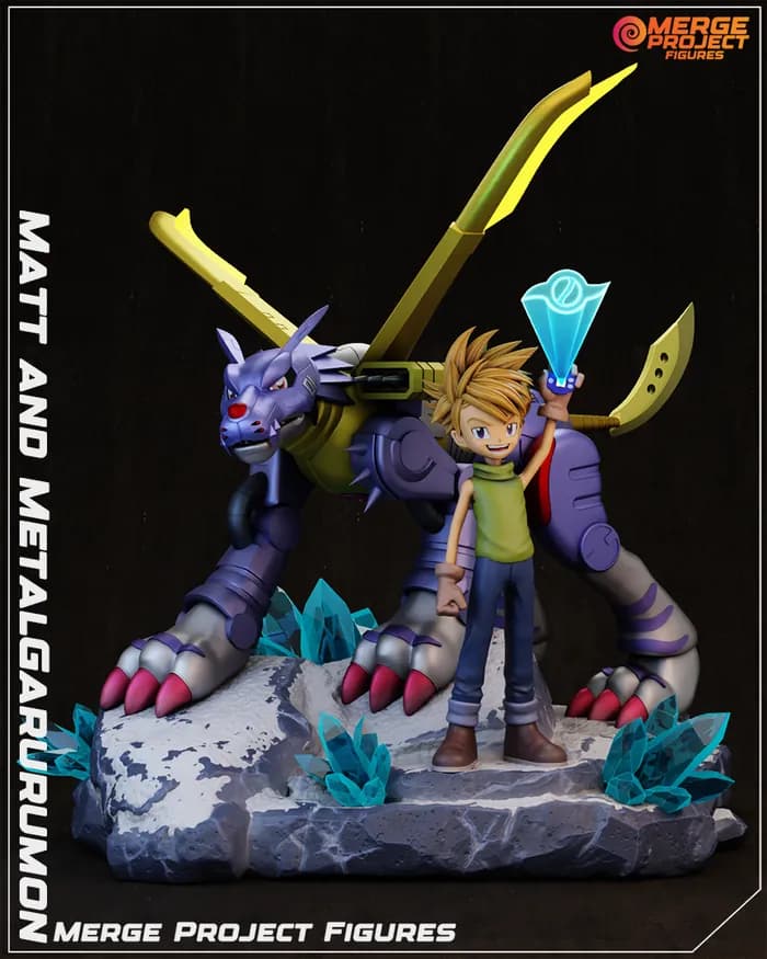 STL - digimon matt y metal garurumon