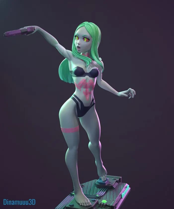STL - dinamuuu3d rebecca edgerunner