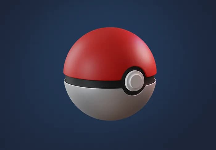 STL - diorama pokebola pokemon render 5