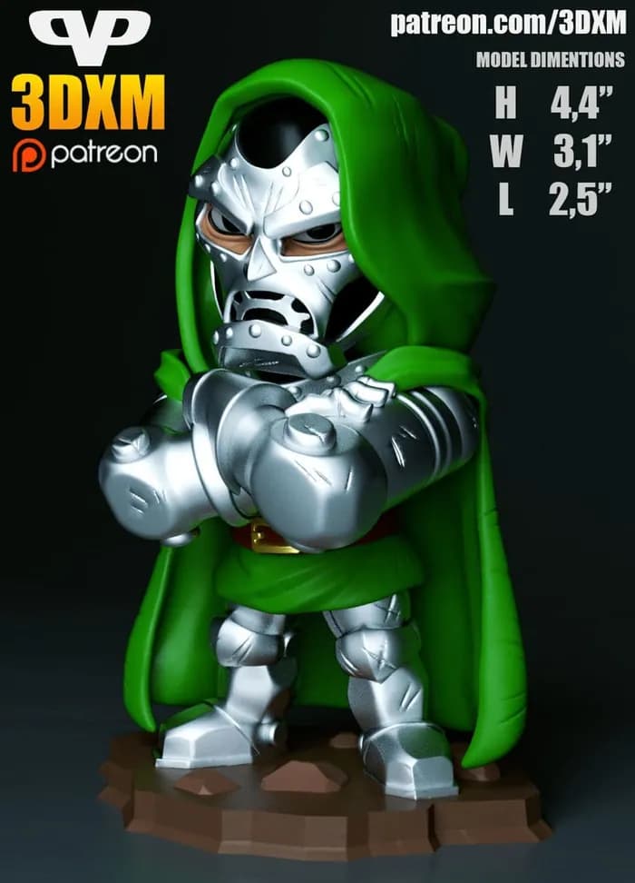 STL - dr doom chibi